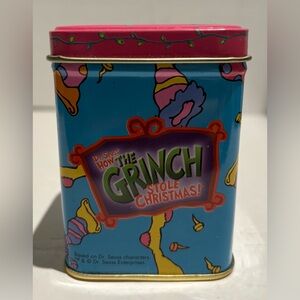 Vintage Dr SEUSS How The GRINCH Stole Christmas 2000 Candle Collectors Tin